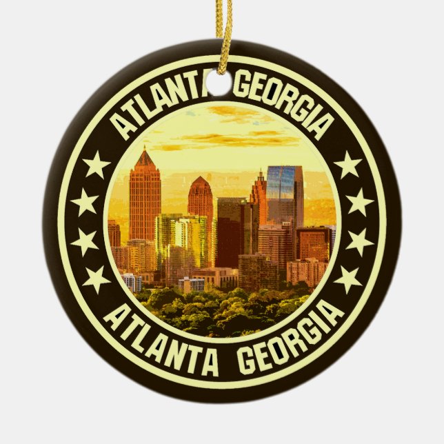 Atlanta Georgia                                    Ceramic Tree Decoration (Front)