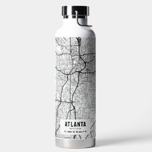 Atlanta, Georgia City Map Water Bottle