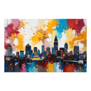 Atlanta, Georgia City Skyline abstract painting 2 Photo Print