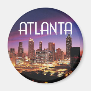 Atlanta, Georgia city skyline at night Magnet