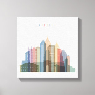 Atlanta, Georgia   City Skyline Canvas Print