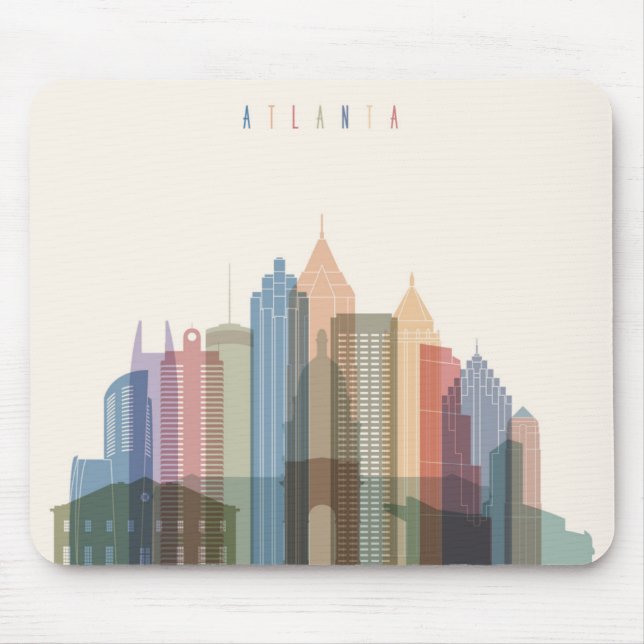 Atlanta, Georgia | City Skyline Mouse Mat (Front)