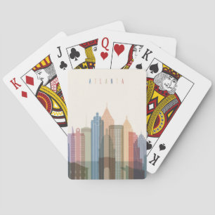 Atlanta, Georgia   City Skyline Playing Cards