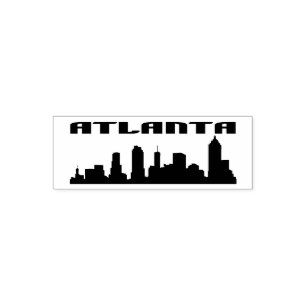 Atlanta Georgia City Skyline Silhouette Self-inking Stamp