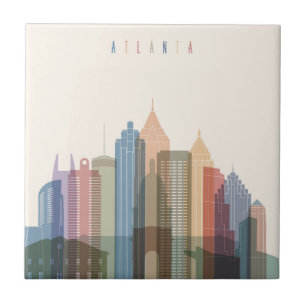 Atlanta, Georgia   City Skyline Tile