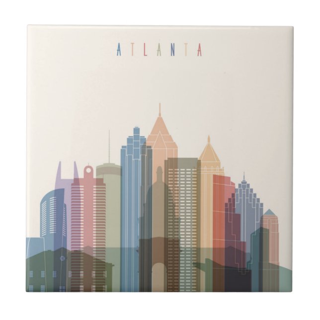 Atlanta, Georgia | City Skyline Tile (Front)