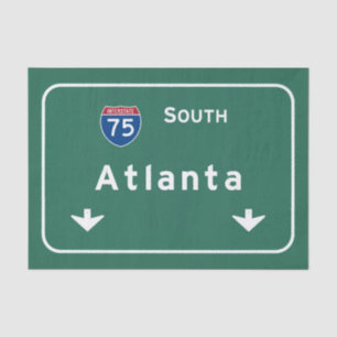 Atlanta Georgia ga Interstate Highway Freeway : Tissue Paper