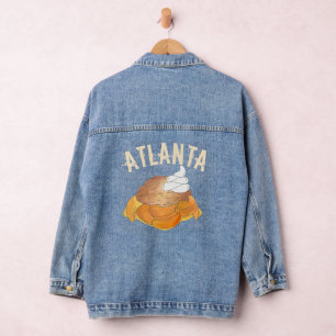 Atlanta Georgia GA Peach Cobbler Southern Dessert Denim Jacket