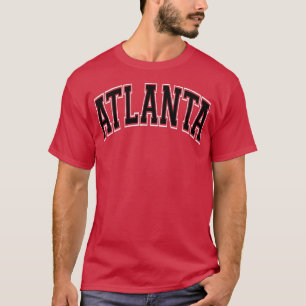 Atlanta Georgia GA Varsity Style Black Text T-Shirt