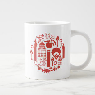 Atlanta Georgia Icons Large Coffee Mug