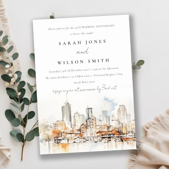 Atlanta Georgia Landscape Wedding Anniversary Invitation (Creator Uploaded)