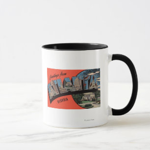 Atlanta, Georgia - Large Letter Scenes Mug
