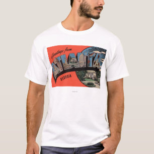 Atlanta, Georgia - Large Letter Scenes T-Shirt