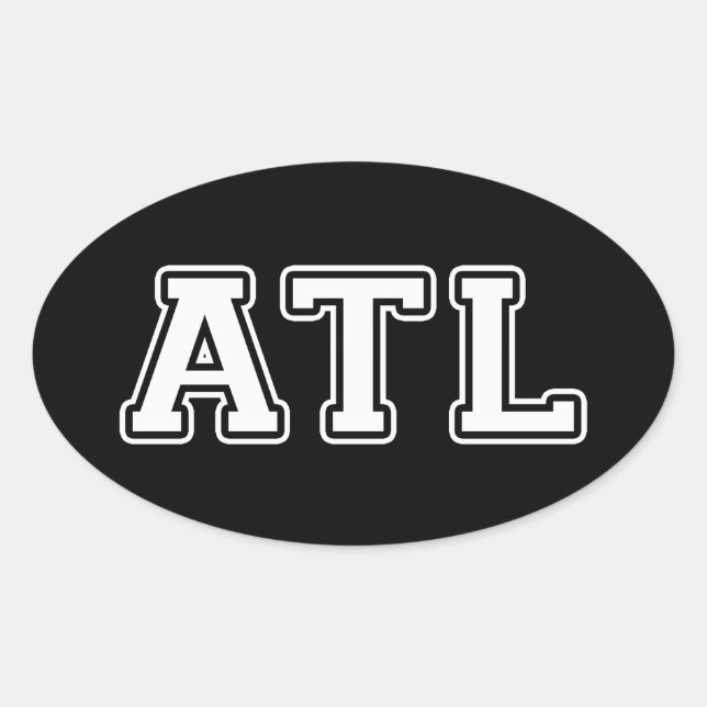 Atlanta Georgia Oval Sticker (Front)