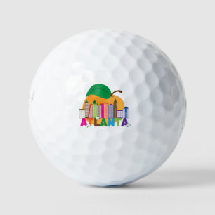 Atlanta, Georgia   Peach Skyline Golf Balls