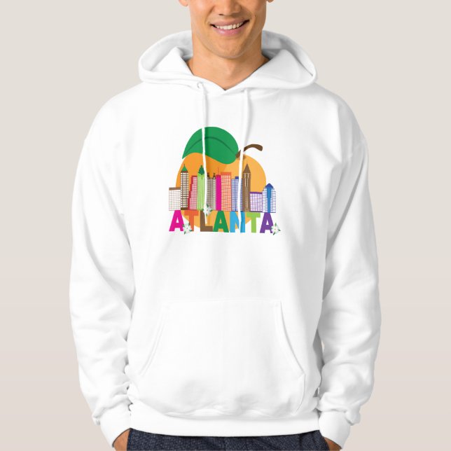 Atlanta, Georgia | Peach Skyline Hoodie (Front)