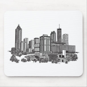 Atlanta Georgia Skyline Art Mouse Mat