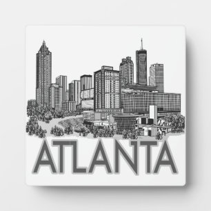 Atlanta Georgia Skyline Art Plaque