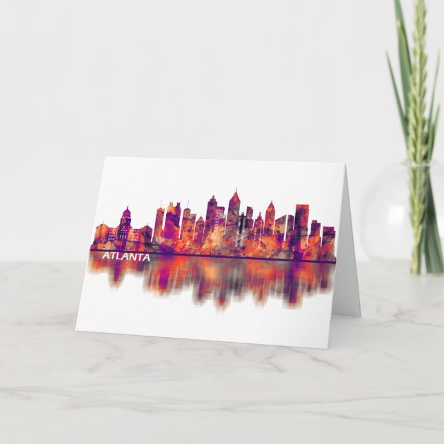Atlanta Georgia Skyline Holiday Card (Front)