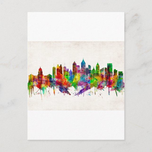 Atlanta Georgia Skyline Invitation Postcard (Front)
