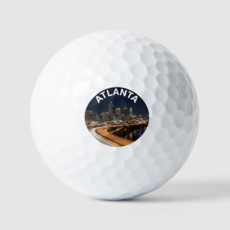 Atlanta Georgia Skyline, Night City Lights Souveni Golf Balls