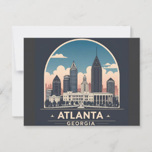 Atlanta Georgia Skyline Postcard