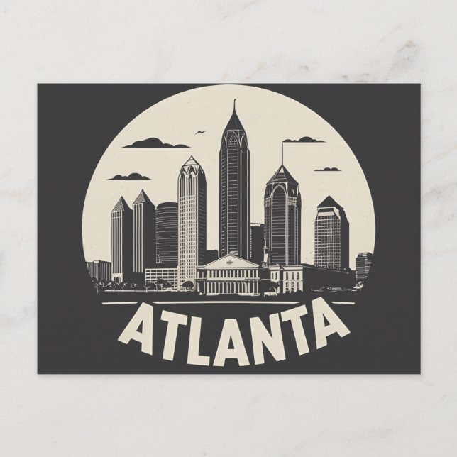 Atlanta Georgia Skyline Postcard (Front)