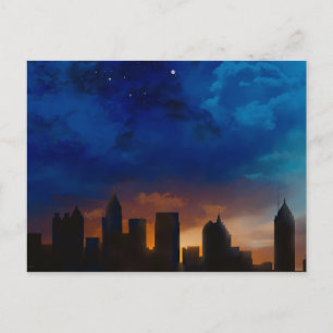 ATLANTA GEORGIA SKYLINE POSTCARD