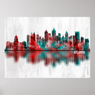 Atlanta Georgia Skyline Poster