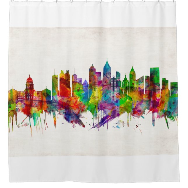 Atlanta Georgia Skyline Shower Curtain (Front)