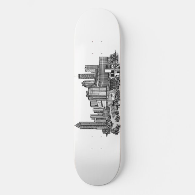 Atlanta Georgia Skyline Skateboard (Front)