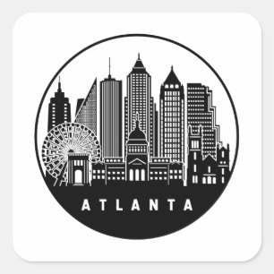 Atlanta Georgia Skyline Square Sticker
