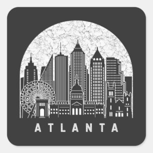 Atlanta Georgia Skyline Square Sticker