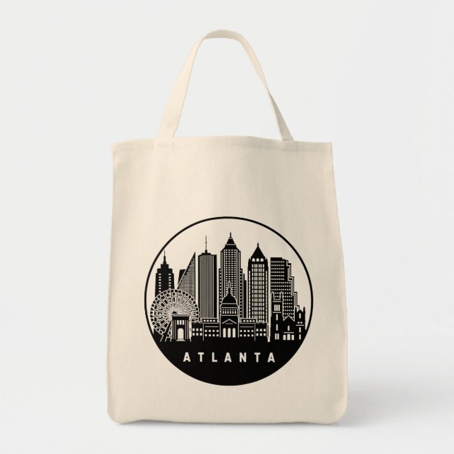 Atlanta Georgia Skyline Tote Bag (Front)