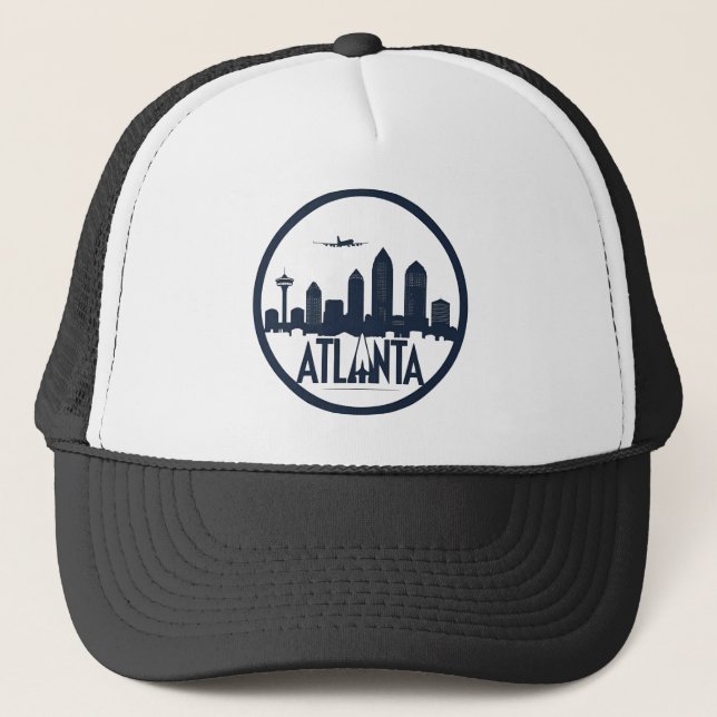 Atlanta Georgia Skyline Trucker Hat (Front)