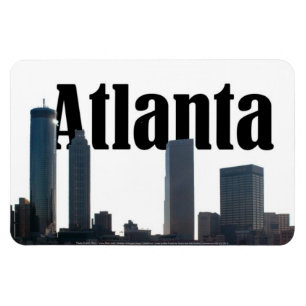 Atlanta Georgia Skyline with Atlanta in the sky Magnet