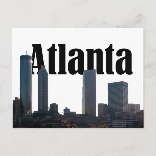 Atlanta Georgia Skyline with Atlanta in the sky Postcard (Front)