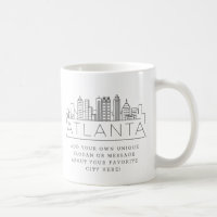 Atlanta, Georgia Stylised Skyline | Custom Slogan