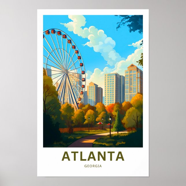 Atlanta Georgia Travel Print (Front)