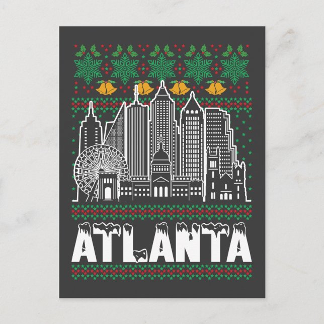 Atlanta Georgia Ugly Christmas Postcard (Front)