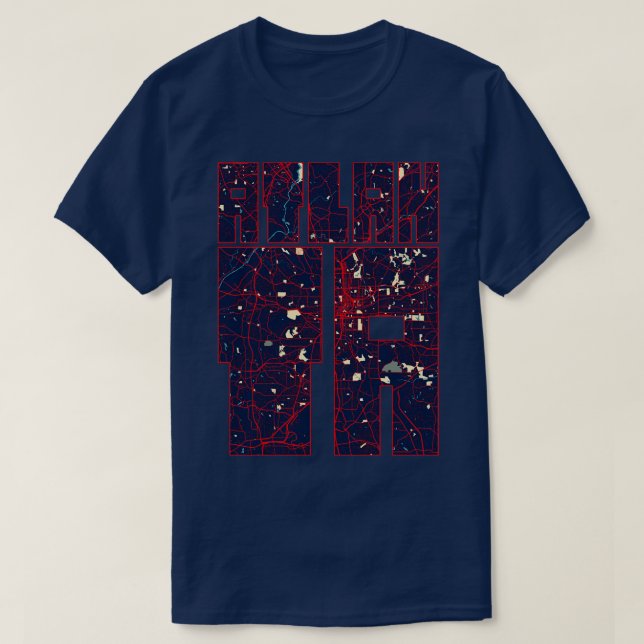 Atlanta Georgia USA City Map Typography Hope TShir T-Shirt (Design Front)