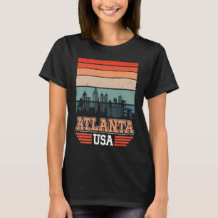 Atlanta Georgia USA Retro Vintage Sunset Skyline A T-Shirt
