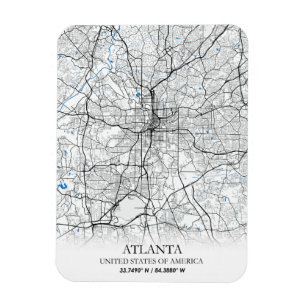 Atlanta Georgia USA Travel City Map Magnet