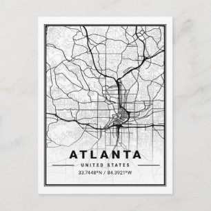 Atlanta Georgia USA Travel City Map Postcard