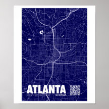 Atlanta, Georgia USA Travel City Map