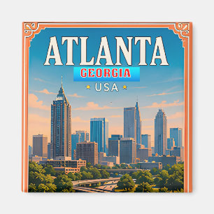 🍑 Atlanta Georgia Vacation Memory Magnet