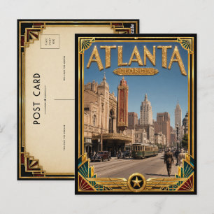 Atlanta Georgia Vintage Art Deco Golden Age Postcard