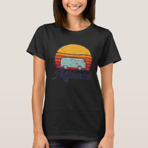 Atlanta Georgia Vintage Hippie Van Surf Style Sun T-Shirt
