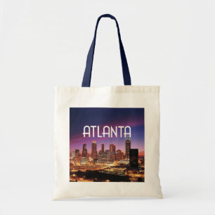 Atlanta Georgia with photo of city skyline Tote Bag
