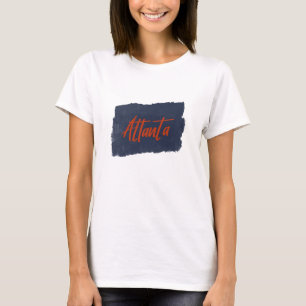Atlanta Handwritten Red Typography T-Shirt
